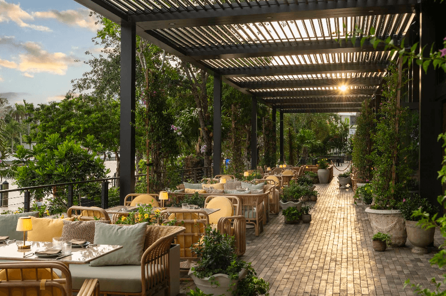 Elia Miami's outdoor terrace